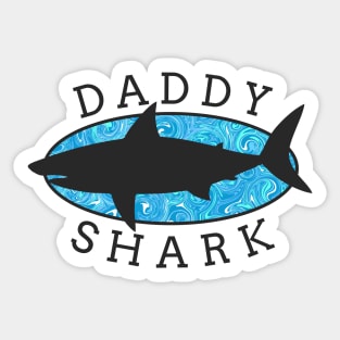 Daddy Shark - Blue Liquid Sticker